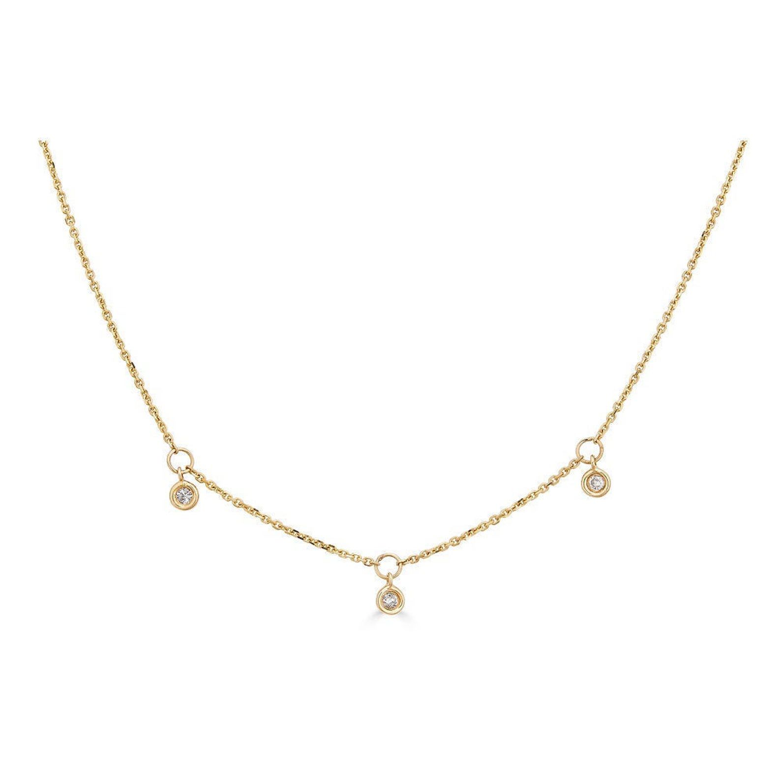 诺利塔钻石14K金钻石项链站368 $