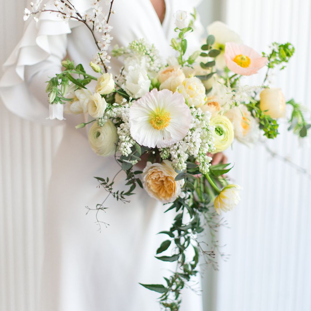 罂粟花的婚礼花束