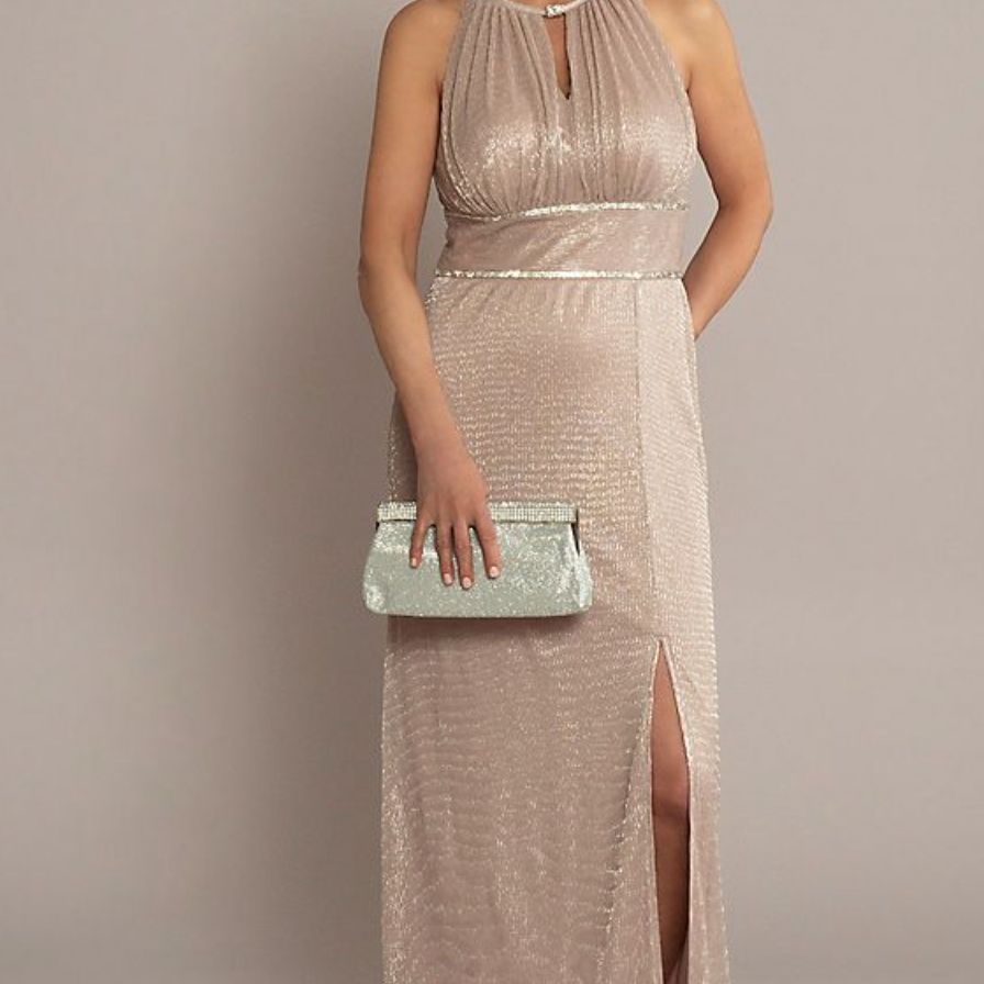 玫瑰金黑帮礼服