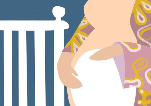 孕妇肚子的插图