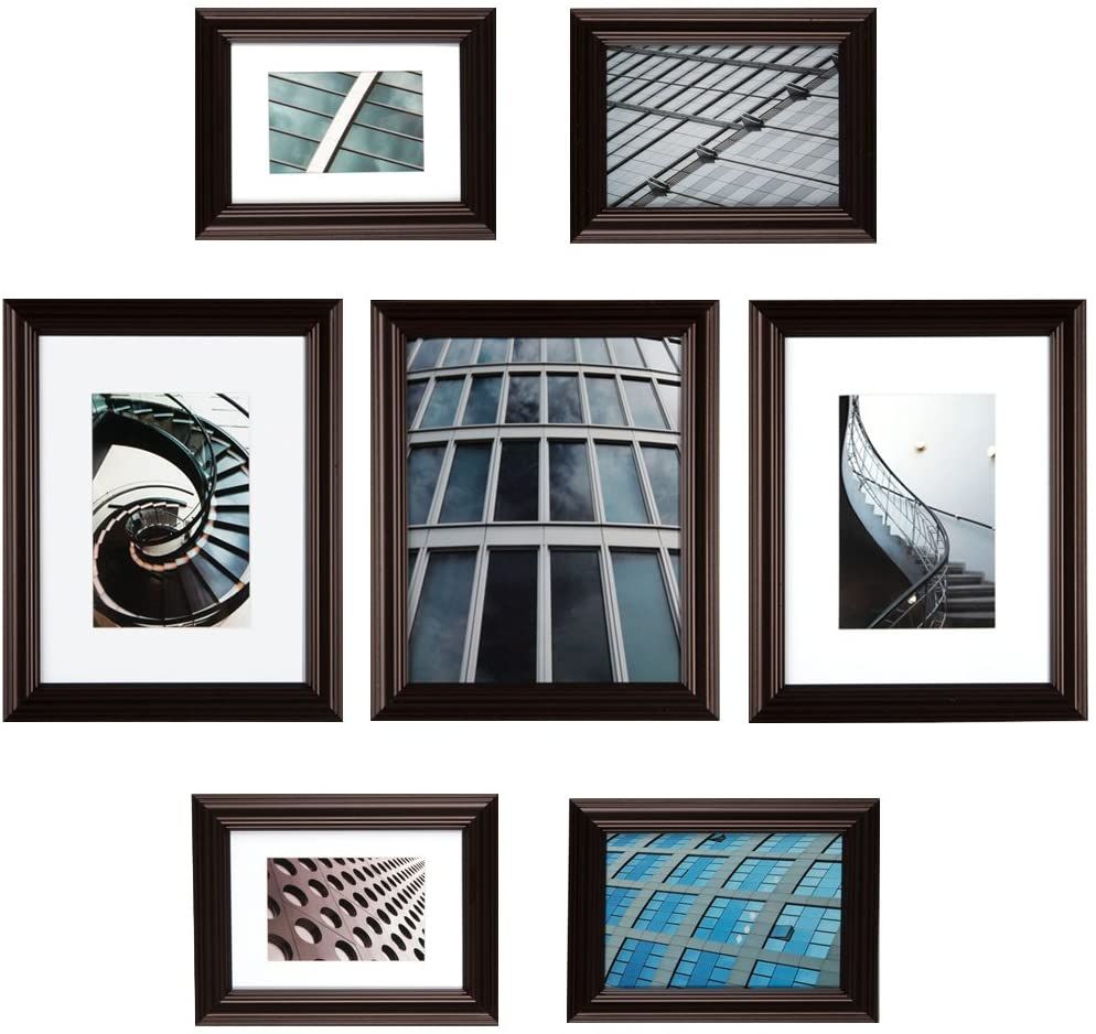 画廊完美的7件画廊墙框架套件