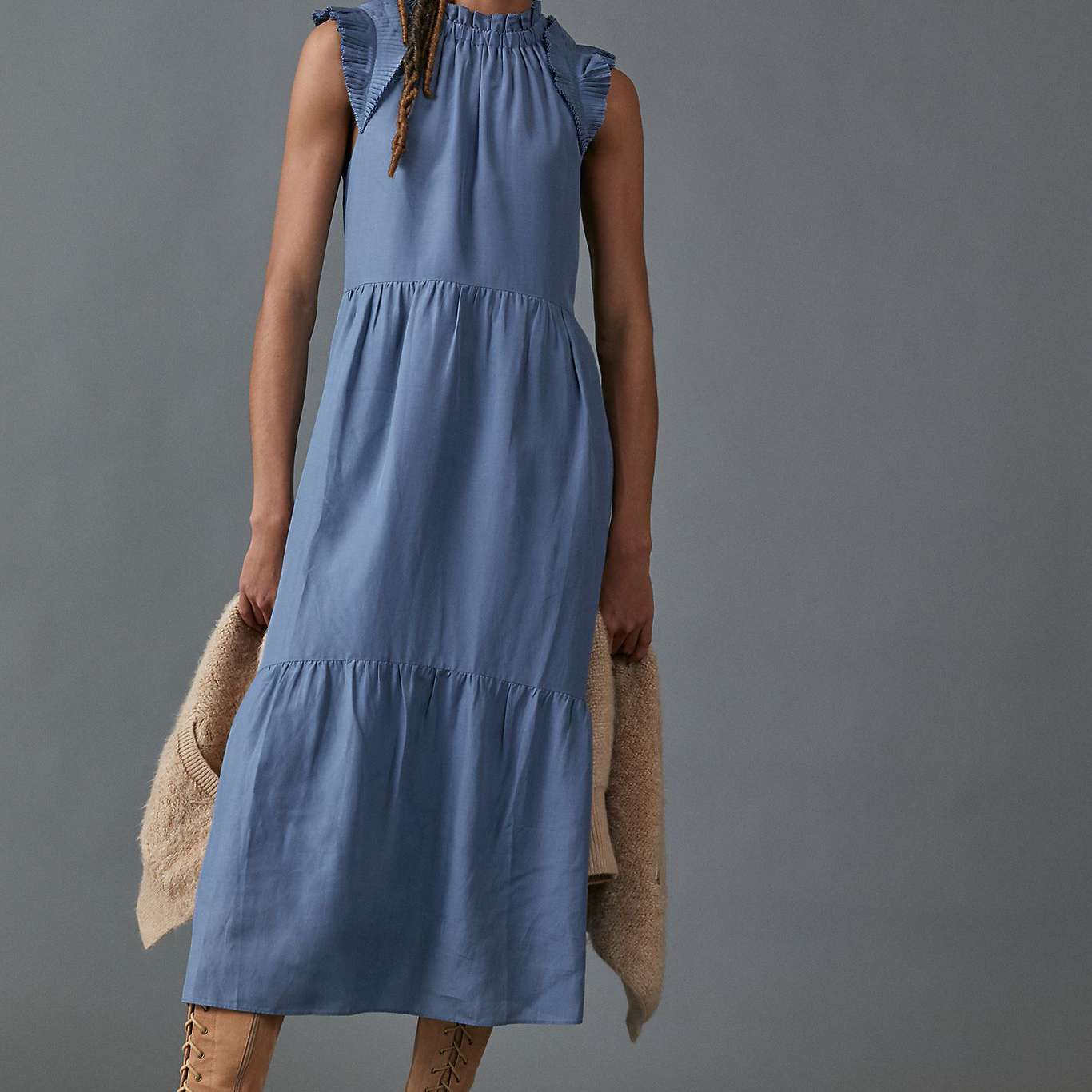 Othilia Lucena层叠褶边长裙248美元