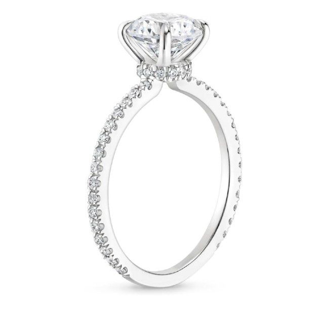 白金隐藏光环戒指