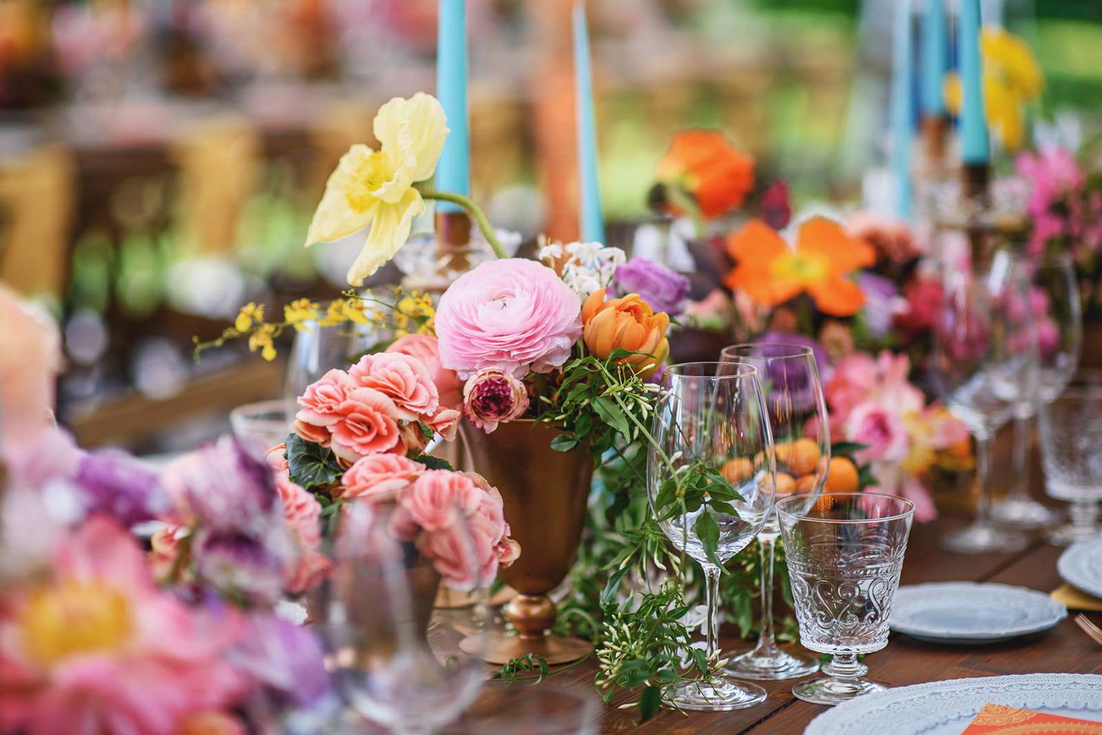 五颜六色的花卉核心