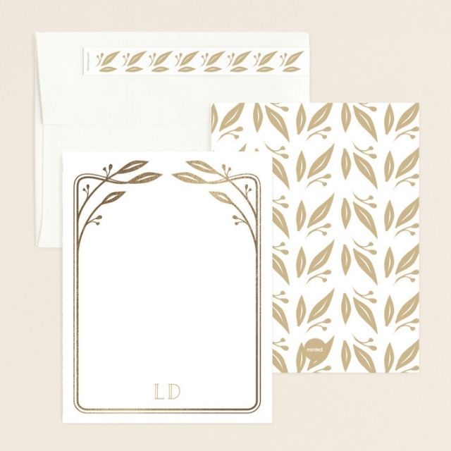 薄荷的艺术装饰留下个性化文具