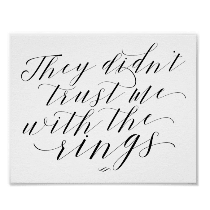 他们不相信我戒指持有人的专业标志