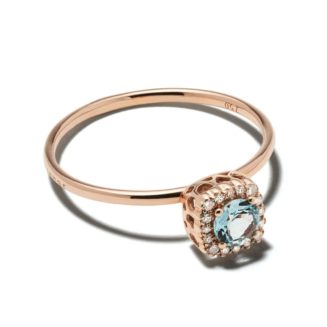 塞利姆·莫苏桑尔玫瑰金蓝宝石钻石戒指