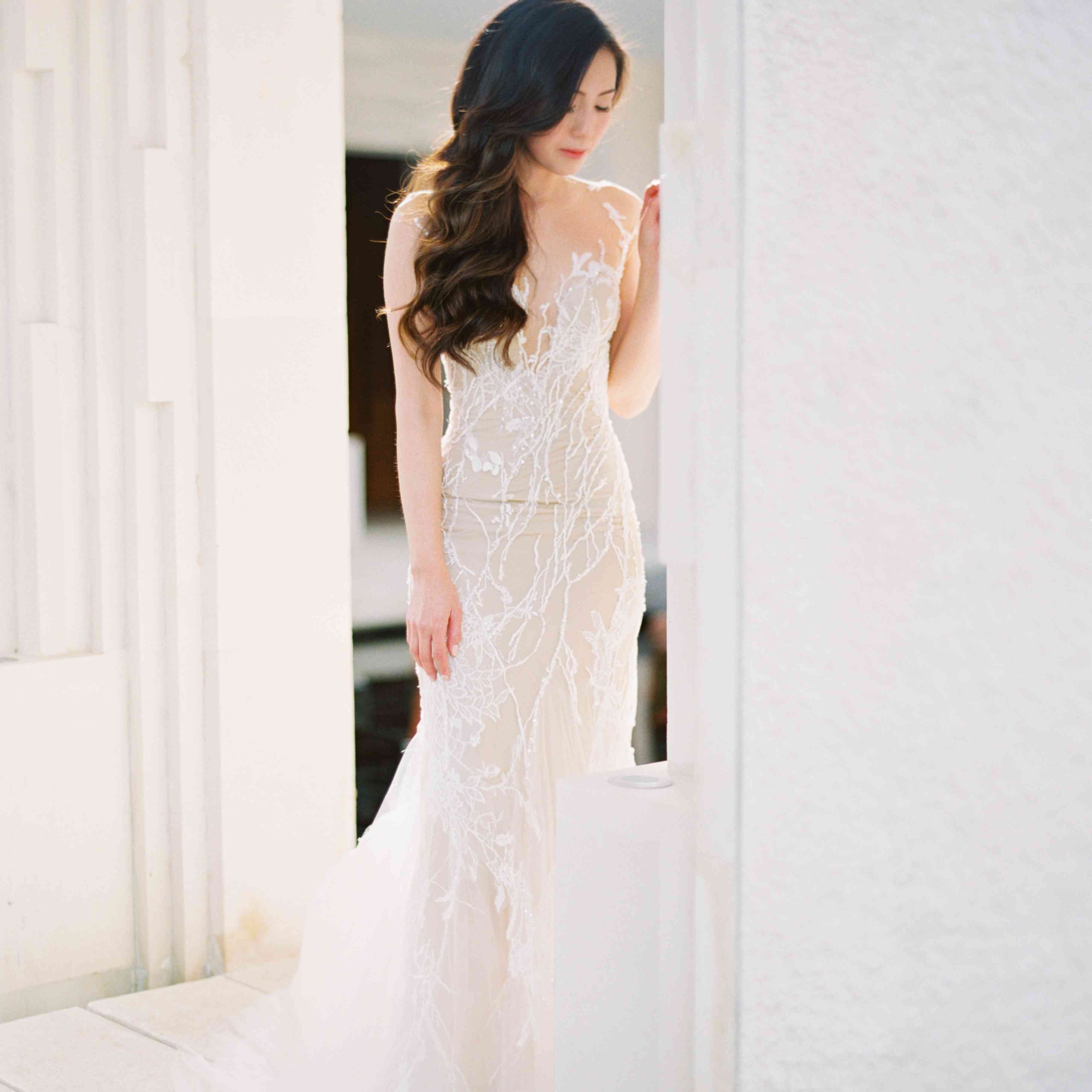 新娘肖像与浪漫柔美波浪