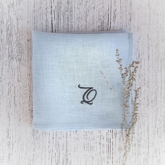 好鸟婚礼亚麻手帕