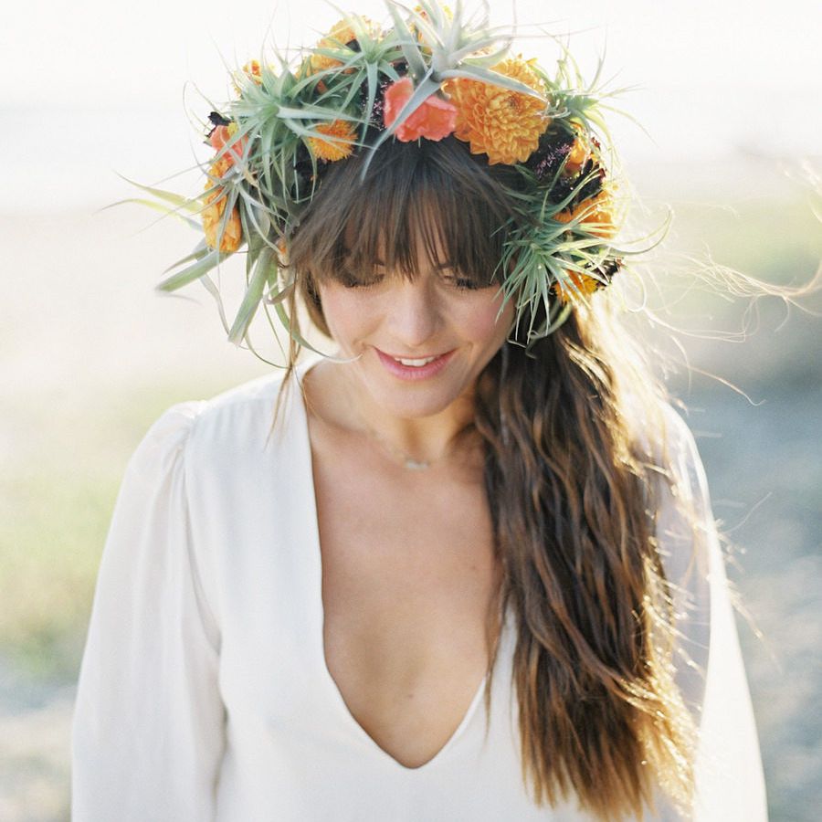 波浪马尾与花冠