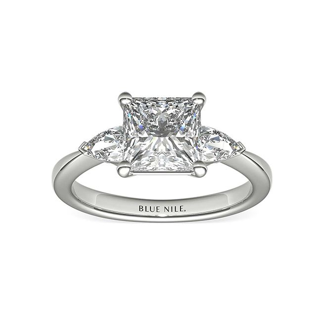 2CT公主三石订婚戒指188bet官网88bet官网