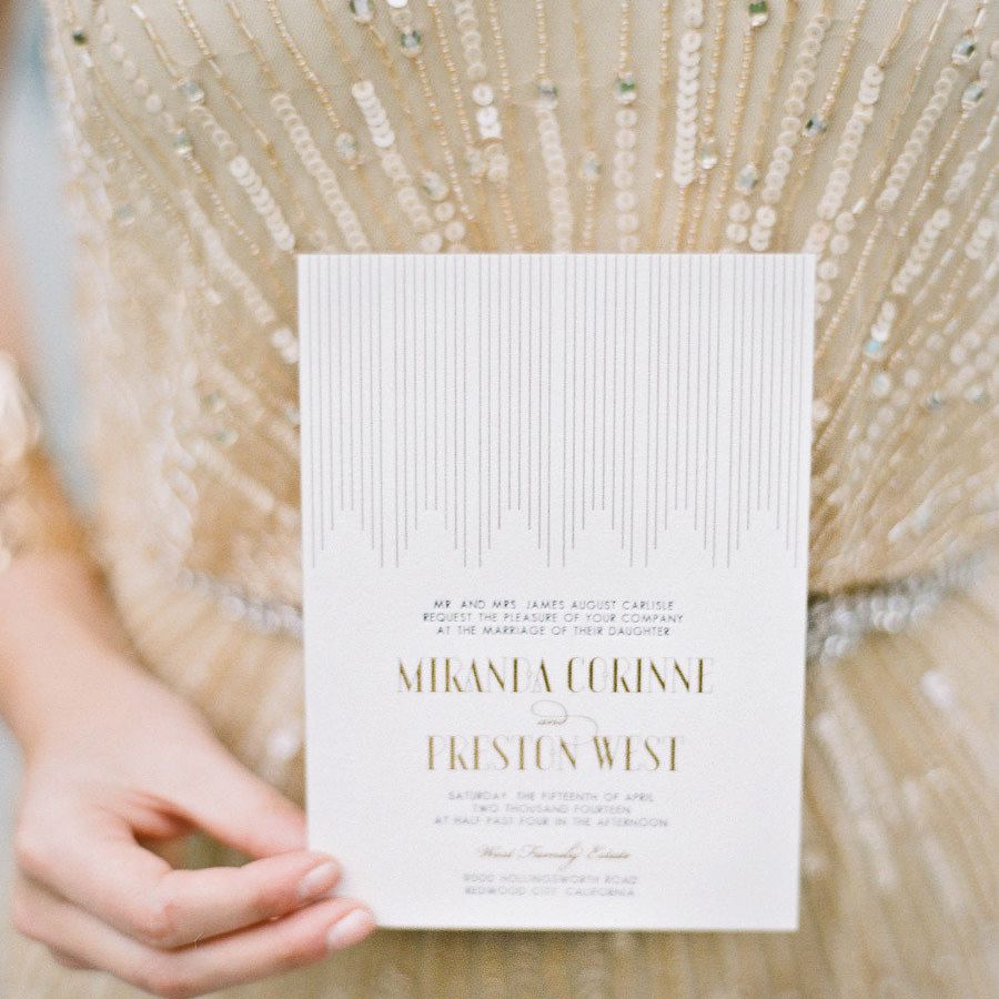 装饰艺术风格为主题的邀请