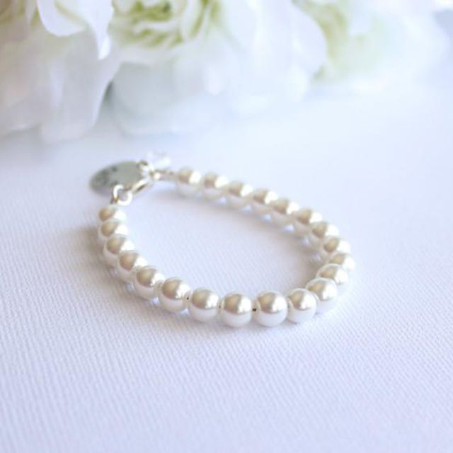 Etsy的纯银个性化吊饰手链