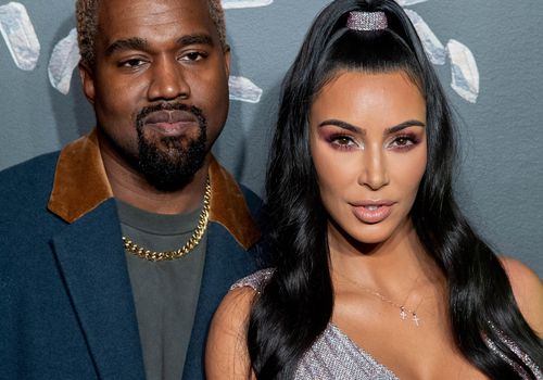 Kanye West和Kim Kardashian特写镜头
