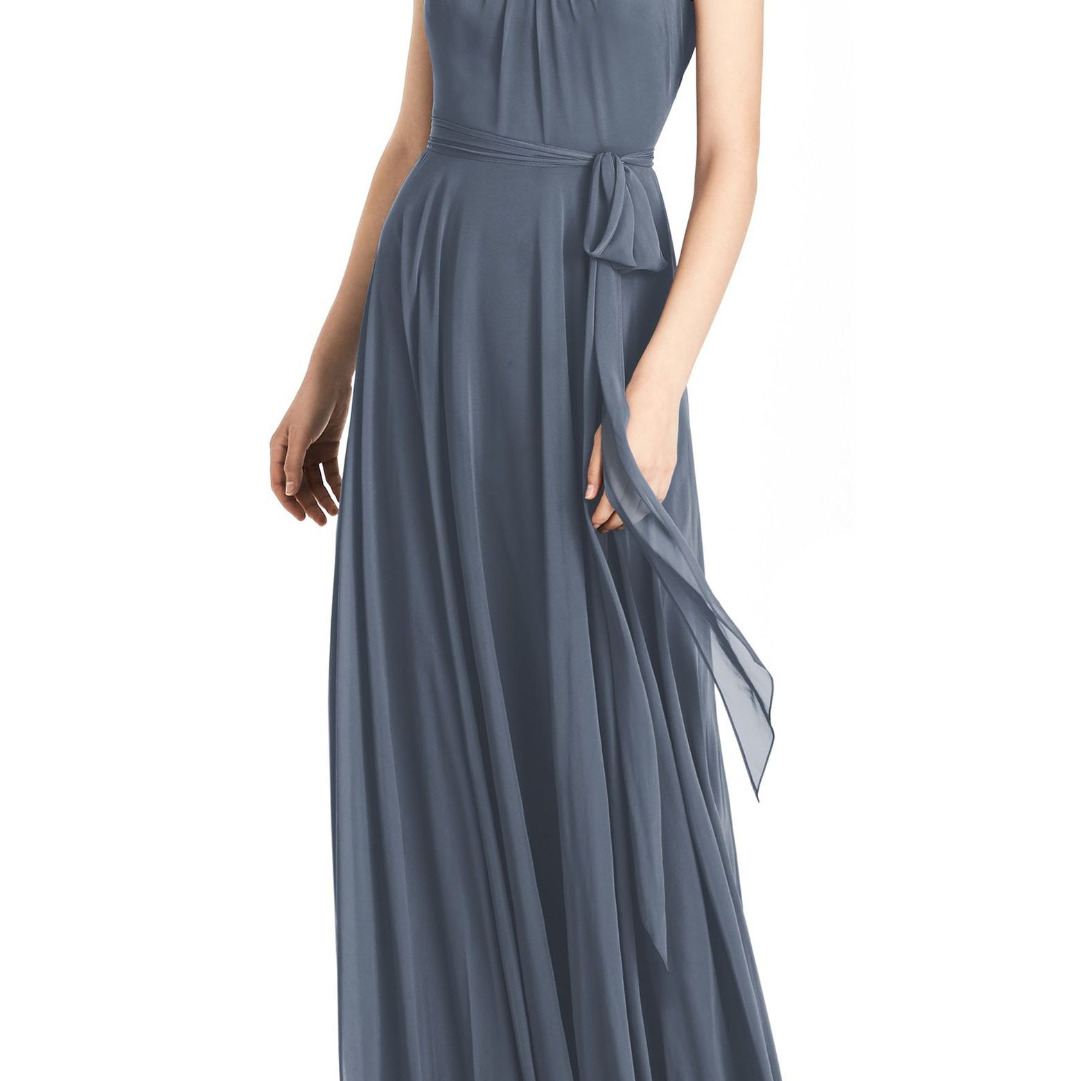 串珠雪纺连衣裙