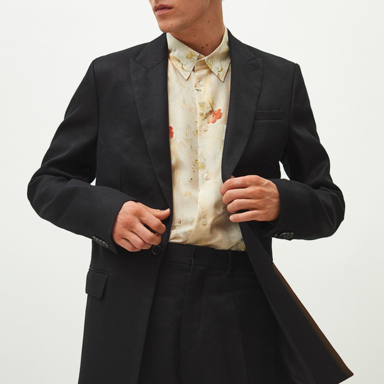 修身的斜纹夹克