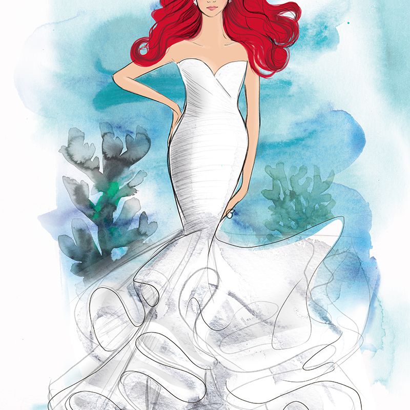 爱丽儿婚纱速写