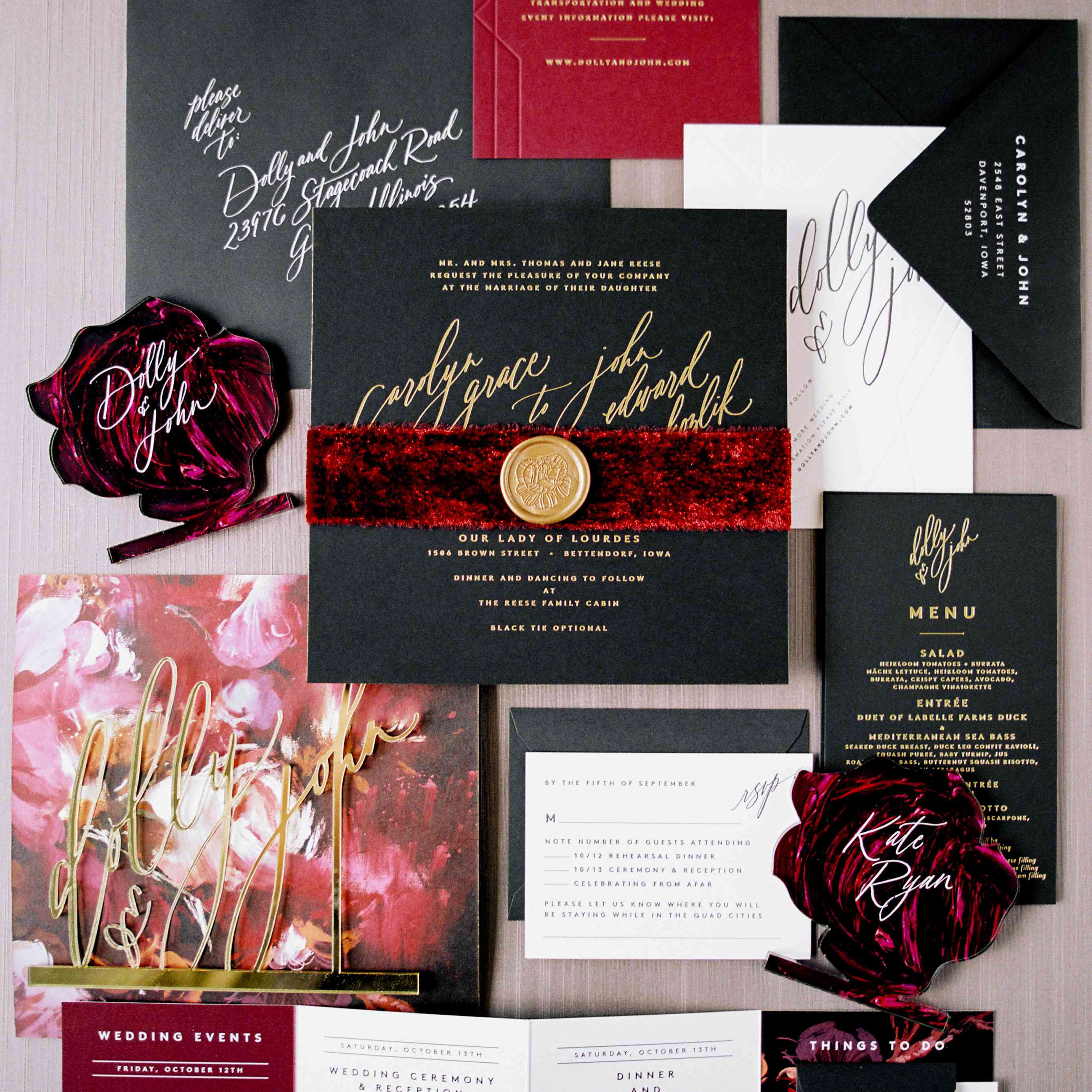 婚礼用纸套装细节