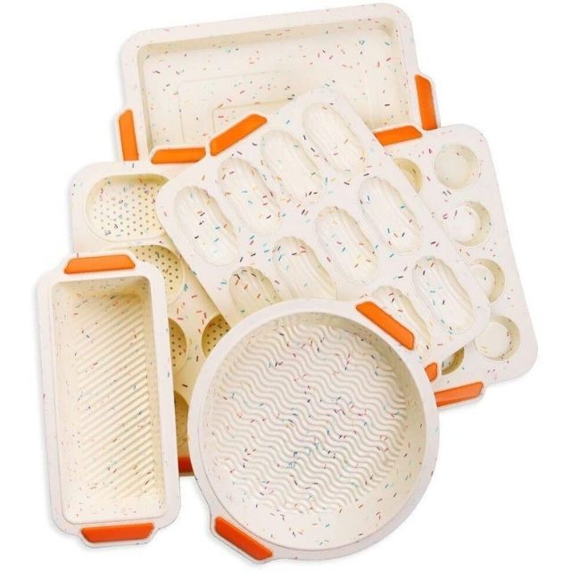 美厨不粘烤模硅胶烤盘6套