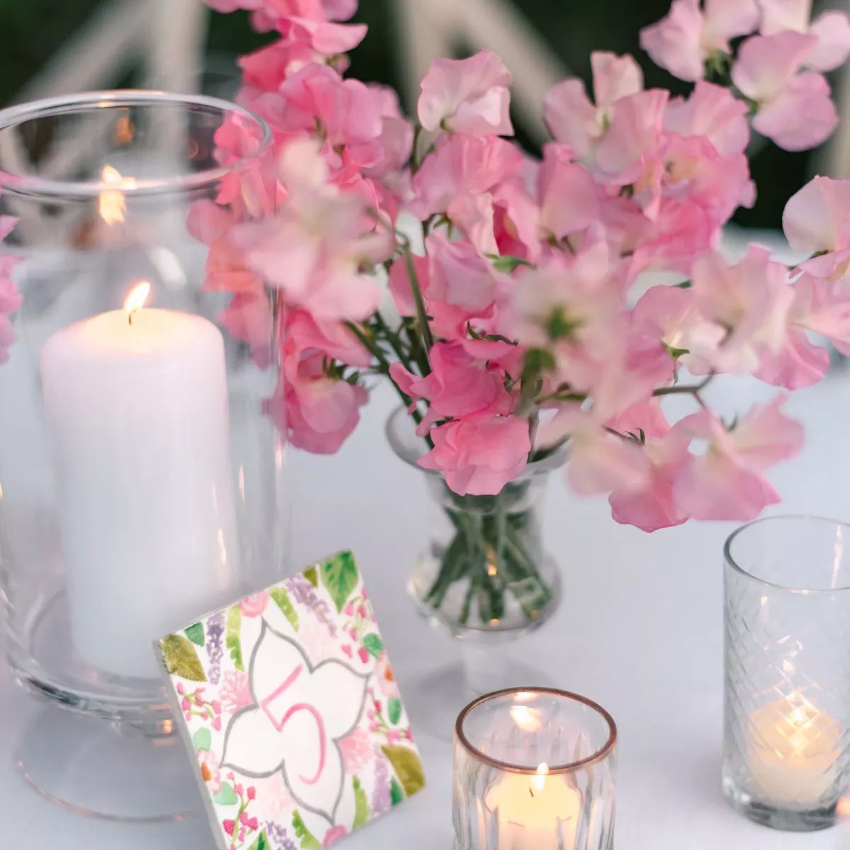 甜豌豆花的插花