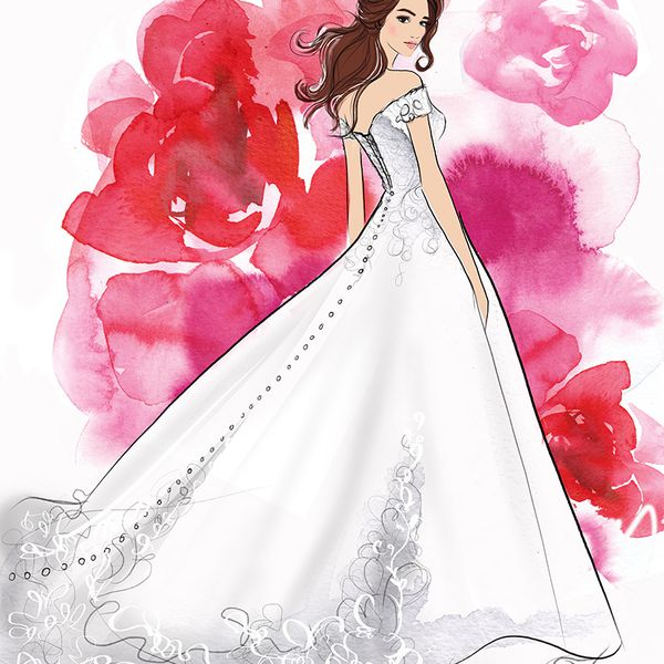 贝尔婚纱素描