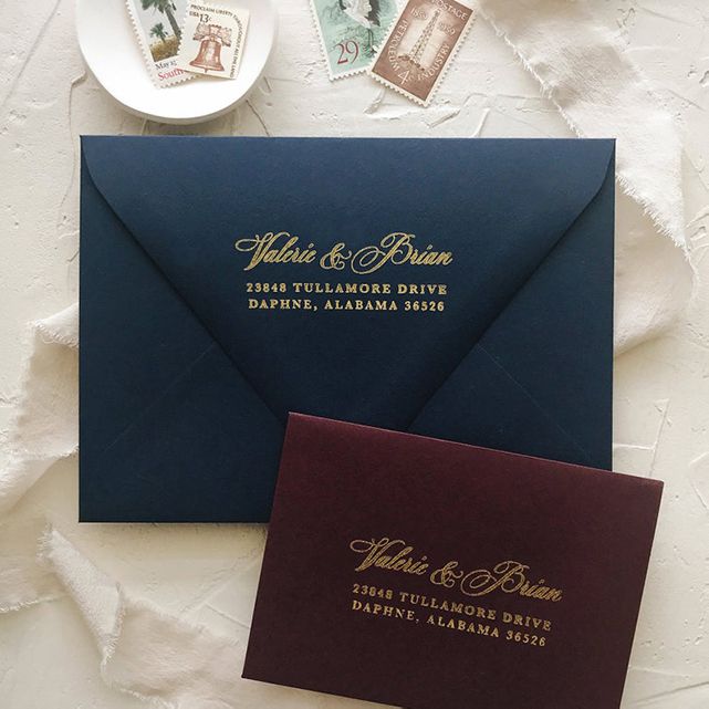 Bettylupaperie自定义婚礼地址邮票