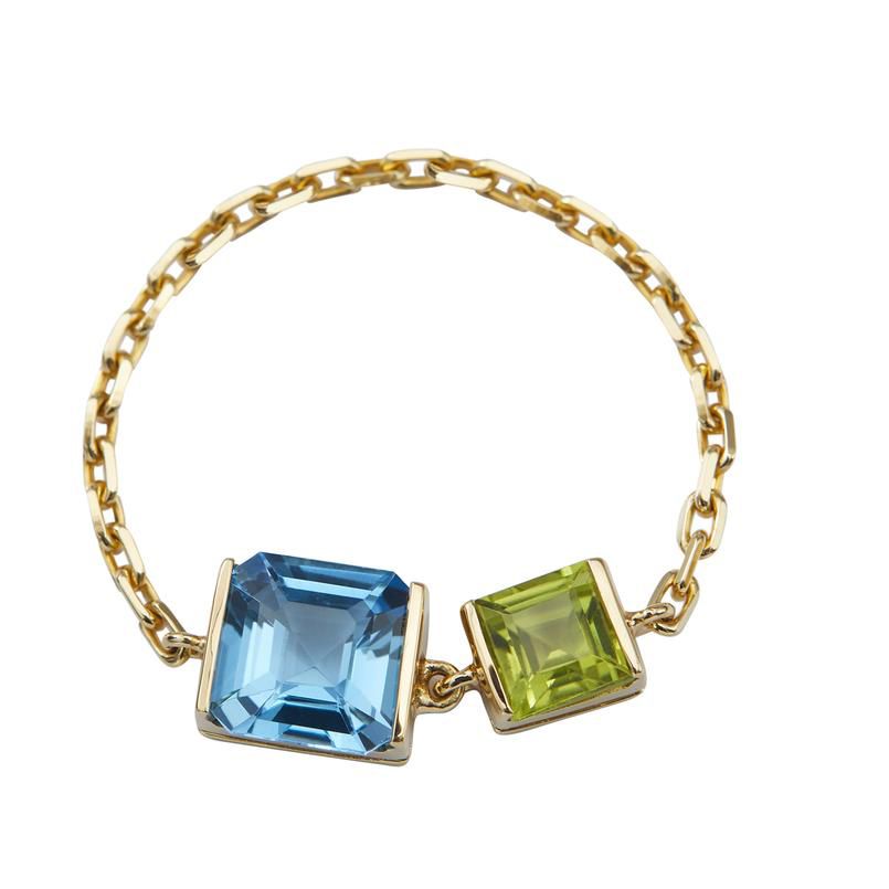 易收藏黄玉和橄榄石链环