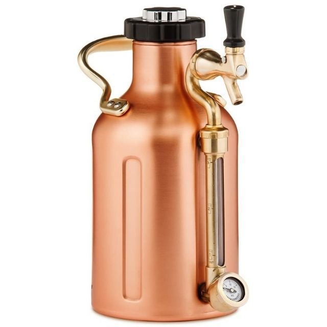 Growlerwerks ukeg碳酸葡萄酒，64oz，铜