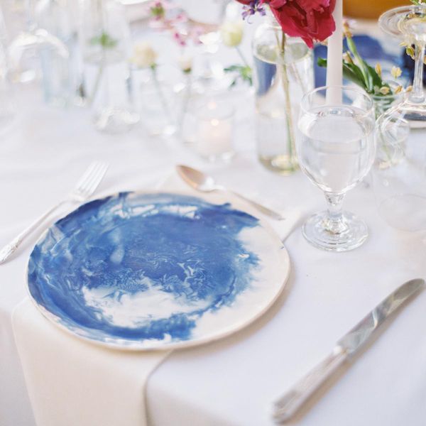 <p手工青白陶瓷餐具</p>