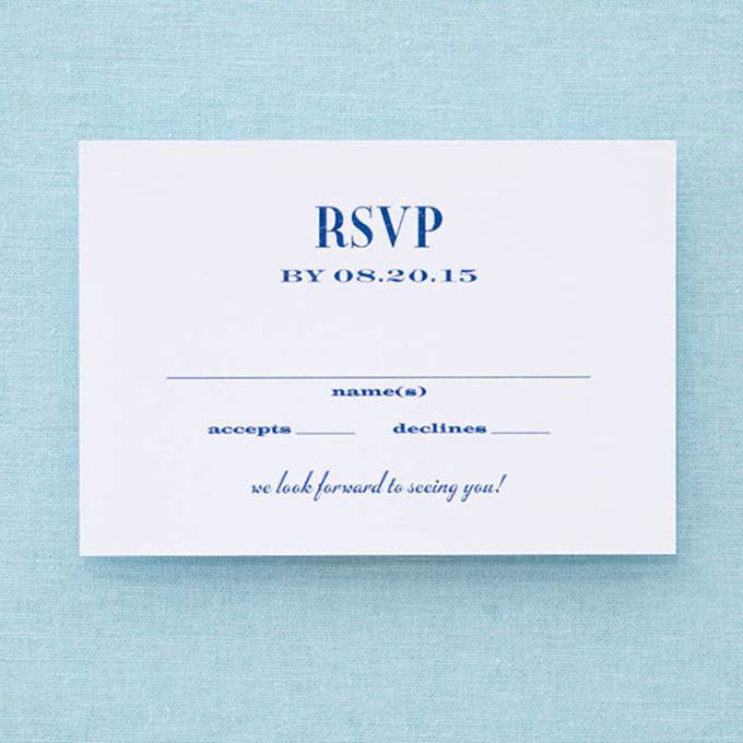 RSVP卡