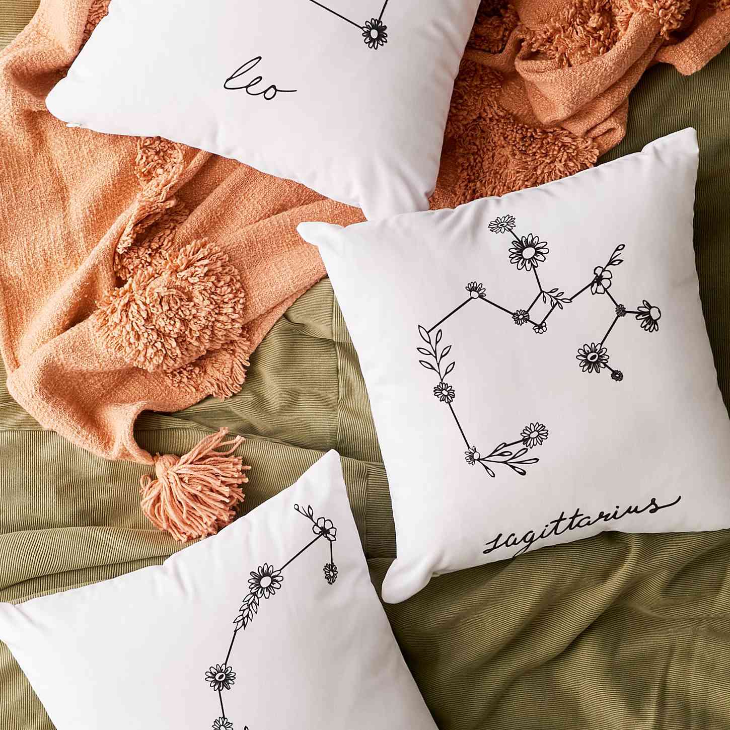 花卉星座抱枕
