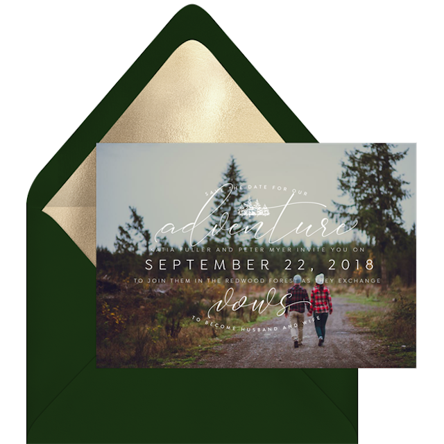 森林婚礼保存日期