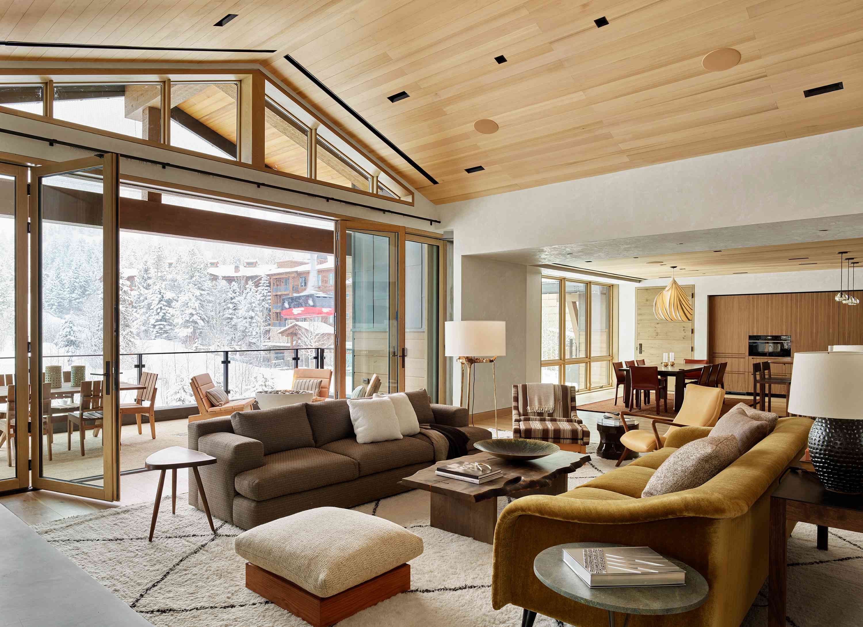 卡尔德拉房子雪的观点