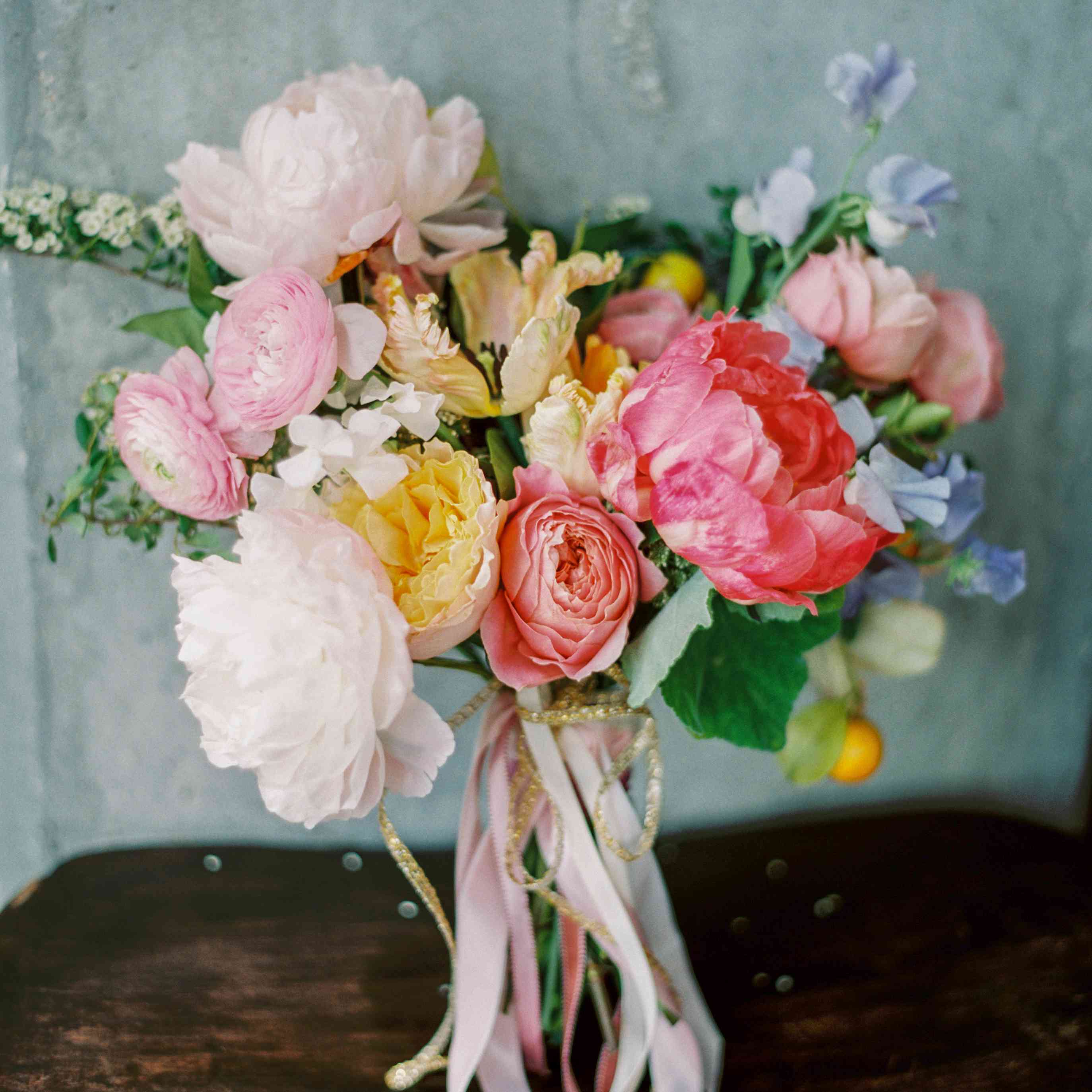 幸福的牡丹花束