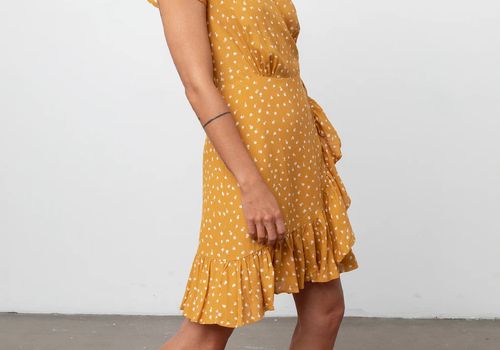 Marigold wrap dress